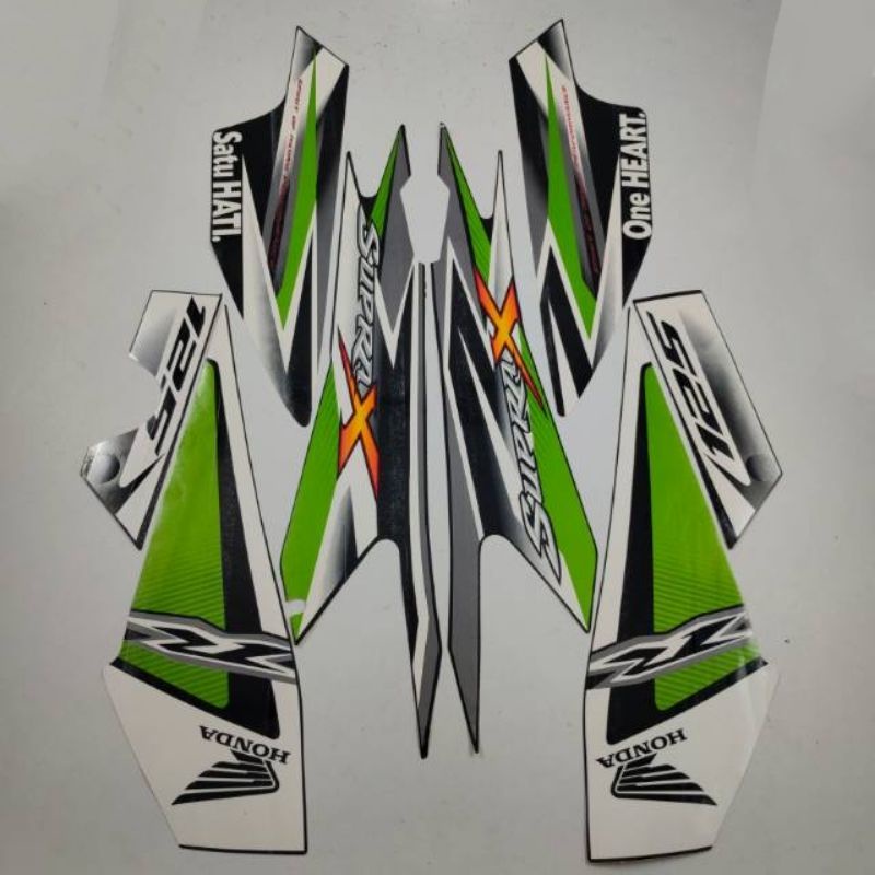 STRIPING STICKER SUPRA X 125 R TAHUN 2013 HIJAU