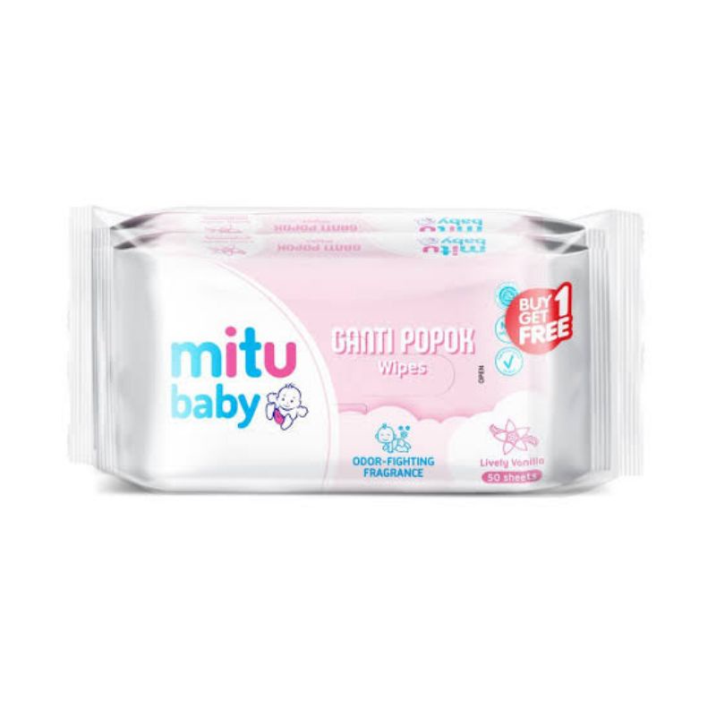 Mitu Baby Ganti Popok 50s Buy 1 Get 1 - Mitu Tissue Basah Bayi - Tisu Basah Ganti Popok Bayi