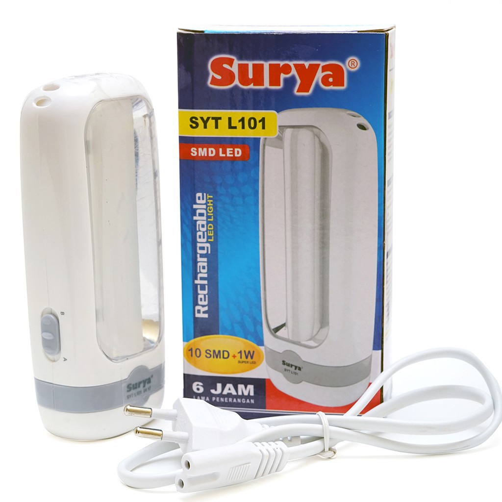 Lampu Senter LED SURYA SQL L2207 - SYT L101 Emergency Lamp Darurat RECHARGEABLE