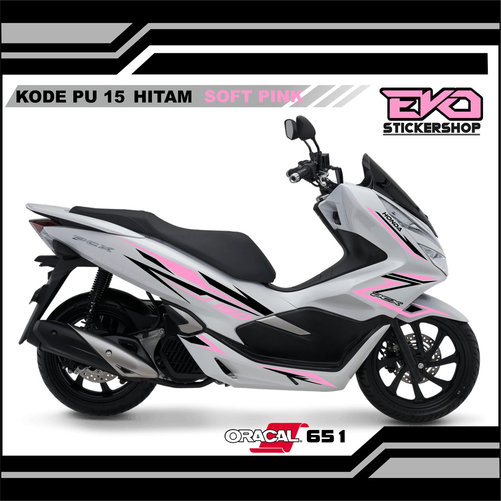 Sticker PCX PUTIH cutting stiker pcx ultimate Soft pink