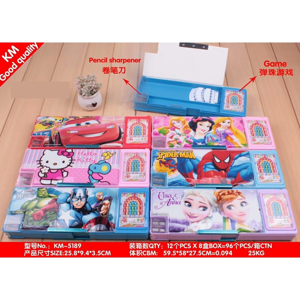 

Kotak Pensil + Rautan Magnet KM-5189 / Tempat Pensil / Pencil Case + Rautan KM-5189