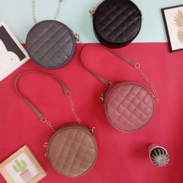 (SALONA) SLINGBAG / SIMPLE FASHION SLING BAG / TASENYONG SLINGBAG / TN  SELEMPANG / SLINGBAG BULAT