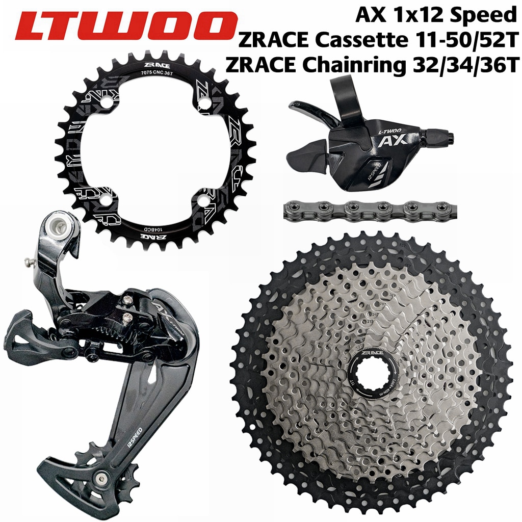LTWOO AX12 12 Speed Trigger Shifter + Rear Derailleur 12s + ZRACE Cassette 52T / Chainring + SUMC S1