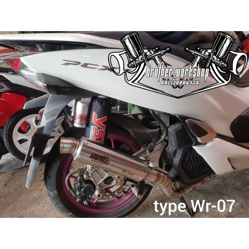 Knalpot WRC PCX ADV model Racing bebebasan type Wr-7
