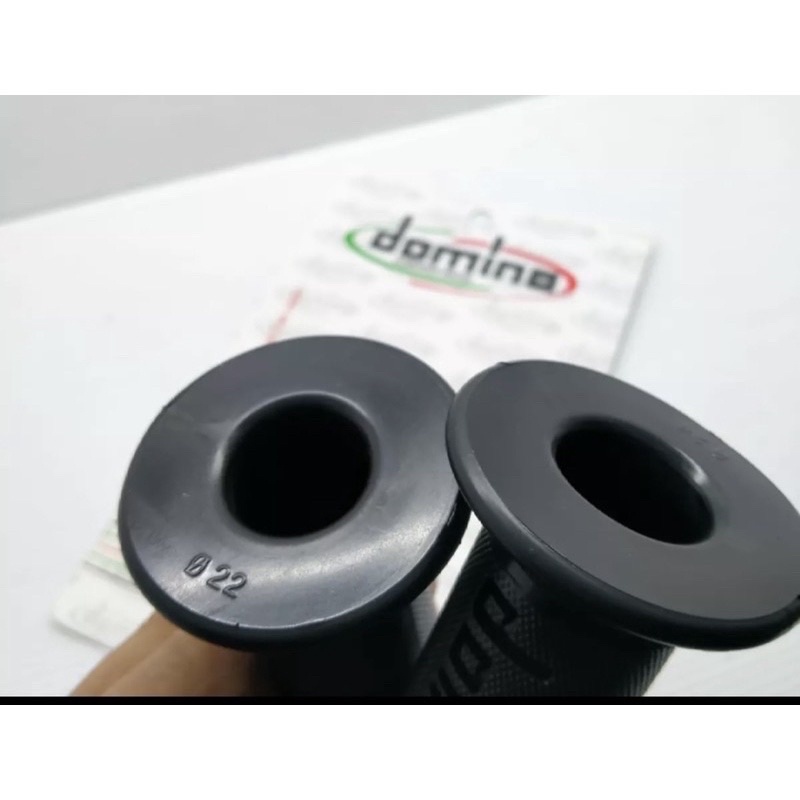 Handgrip domino polos black series universal harga sepasang kiri kanan empuk cocok semua motor