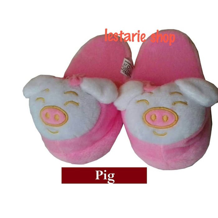 Jual sandal boneka dewasa pig L /sandal lucu dewasa Limited
