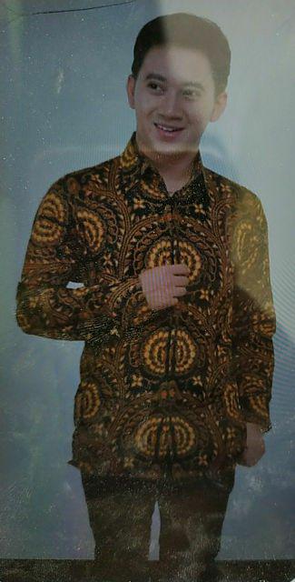Asifa Batik Hrb026 Kenongo Kemeja Tosca Pendek Pekalongan Padi M L Xl Sogan Tulis Halus