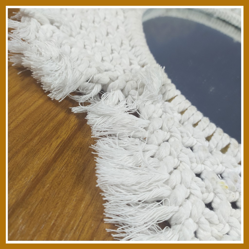 MINIMALY Cermin Bulat Dinding diameter 35&40cm  Cermin Aesthetic Cermin Gantung Cermin Macrame-4
