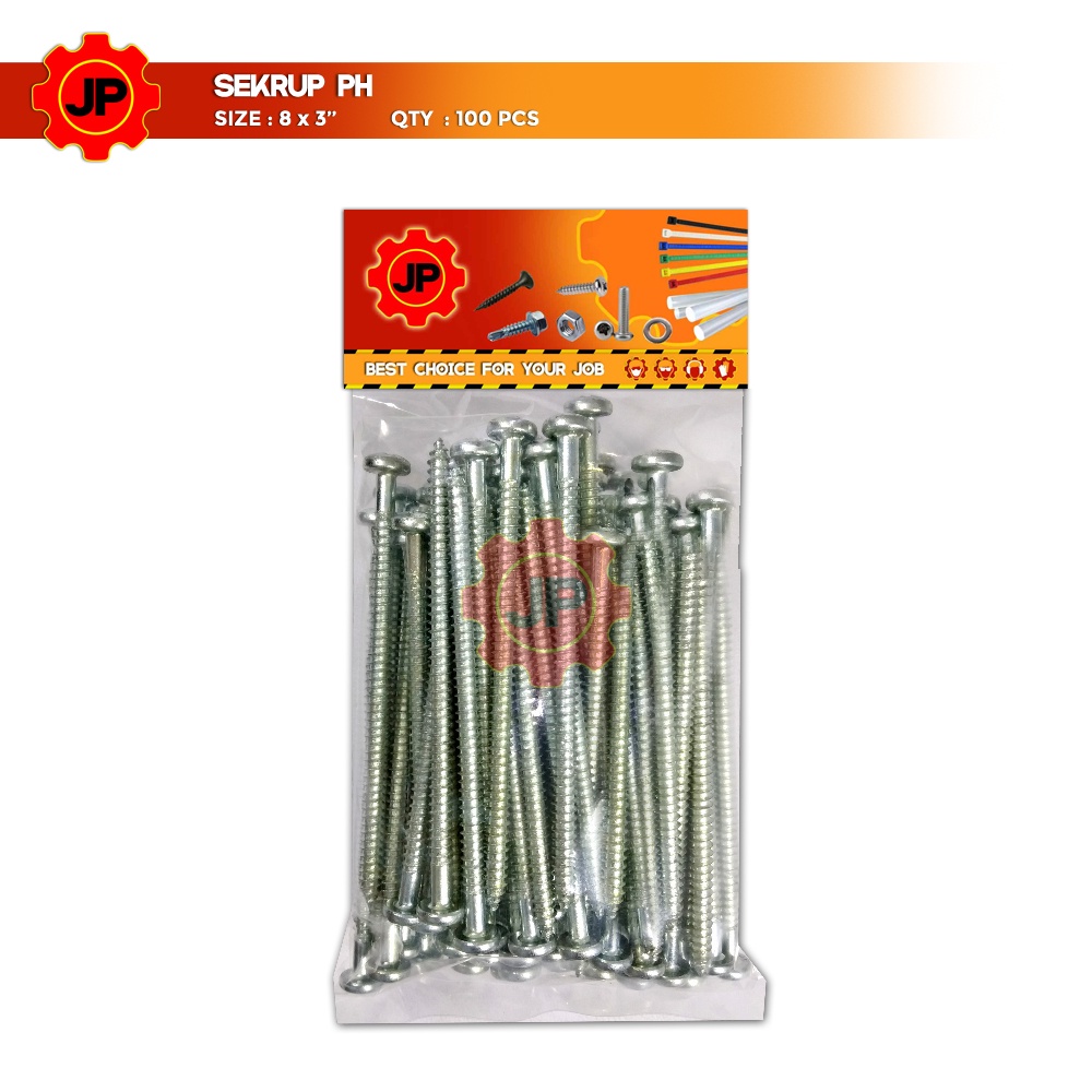 SEKRUP PH 8 x 3 - SKRUP PH 8x3 BAUT TAPPING ISI 100 PCS