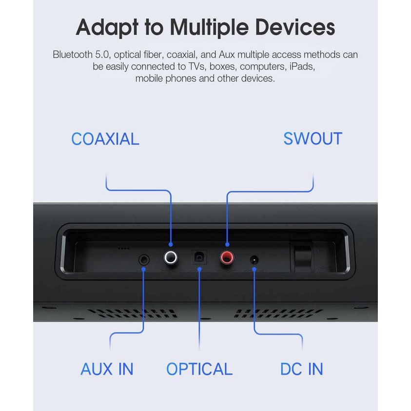 Mi TV Soundbar 2.1 Subwoofer Home Theater Bluetooth 5.0 Speaker 100W