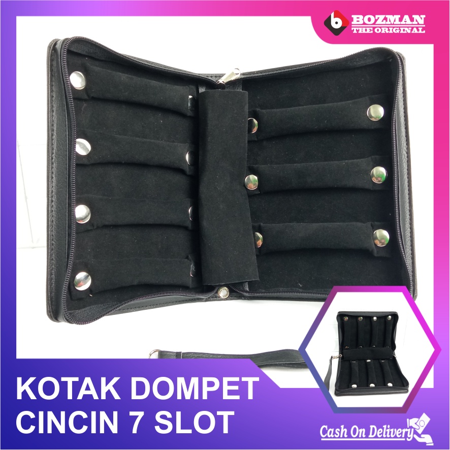 DOMPET TAS CINCIN BATU 3, 5, 7, dan 9 SLOT TEMPAT PENYIMPANAN PERHIASAN CINCIN MEWAH AKSESORIES PERHIASAN