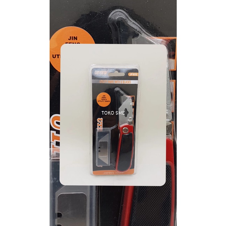 

Pisau cutter Lipat Knife Utility Dengan 6 Mata Pisau Pemotong Cutter Lipat