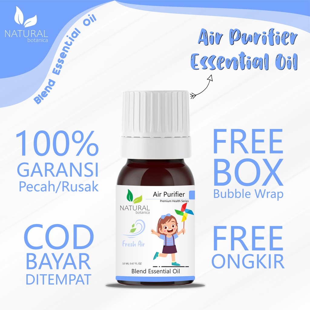 Natural Botanica Air Purifier Essential Oil Pure Minyak Esensial Atsiri Aroma Terapi Diffuser Humidi