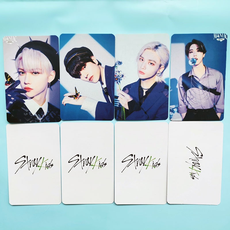 8pcs / Set Kartu Pos Desain STRAY KIDS ALBUM MANIAC Ukuran Kecil