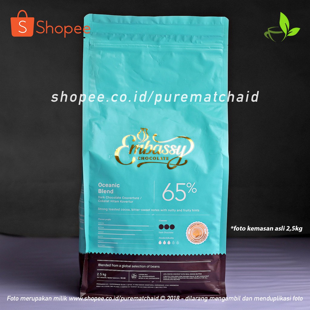 

Embassy Chocolate - OCEANIC BLEND 65% 2,5kg Dark Couverture Tulip Indonesian Chocolate