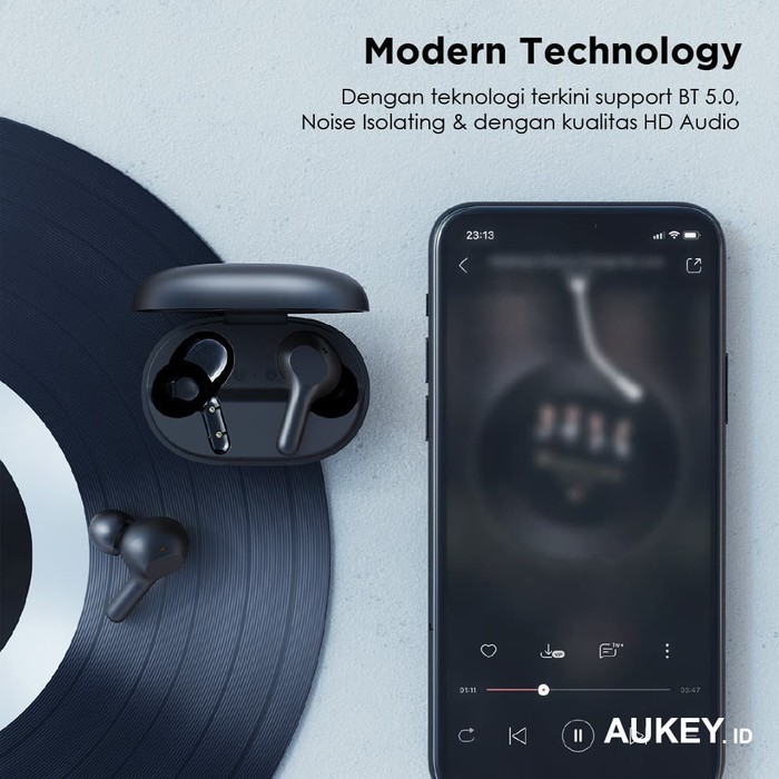 Earphone Bluetooth Aukey Earbuds TWS EP-T25 High Fidelity Audio