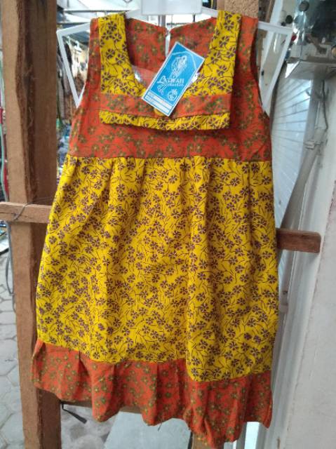 DRESS ANAK BUNGA USIA 5-7 TAHUN BAHAN KATUN - BAJU ANAK PEREMPUAN MURAH - SOUVENIR JOGJA