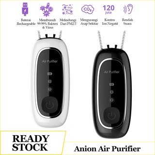 Wearable Air Purifier Necklace Elektronik Ion Negatif USB Pembersih Udara Portable Air Freshener Ionizer