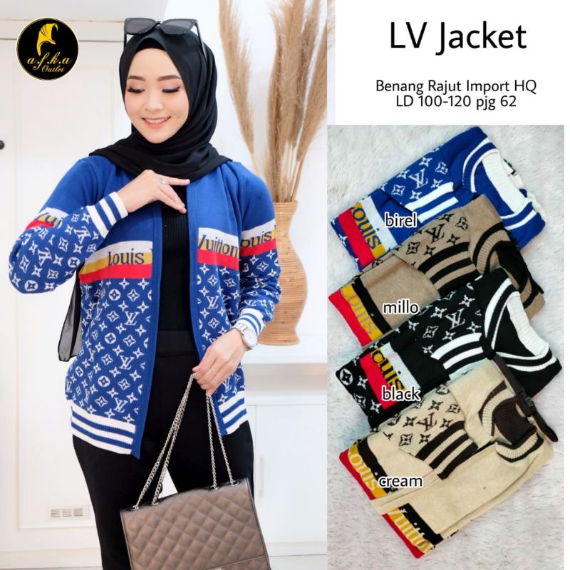 GIVENCY LV JACKET ORI AFKA (JAKET RAJUT IMPORT LD120CM)