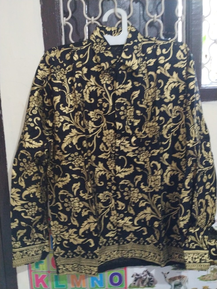 Kemeja Batik Pria Lengan Panjang M L Xl Xxl