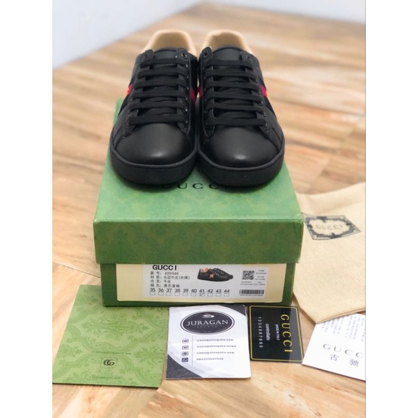 Gucci Ace Embroidered Sneaker &quot;Black&quot; MIRROR 1:1