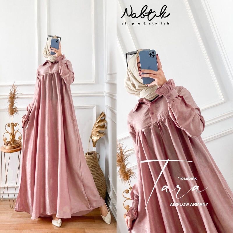 PGMT - TERMURAH TARA DRESS GAMIS CRINKLE AIRFLOW