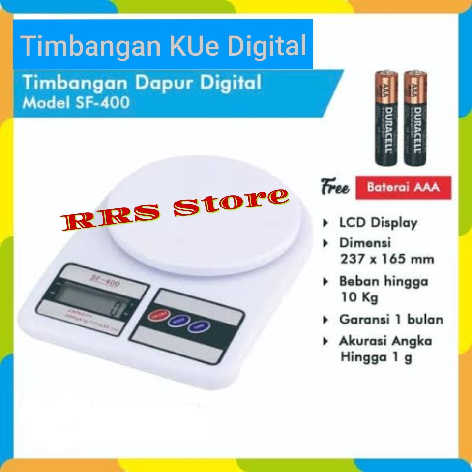 TIMBANGAN DIGITAL SF 400 10 KG TIMBANGAN DAPUR DIGITAL 10KG TIMBANGAN KUE BUAH TERMURAH FREE BATERAI