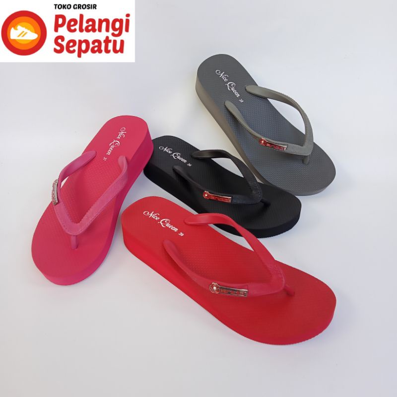 Sandal Wedges Jepit Wanita - Ando Nice Queen