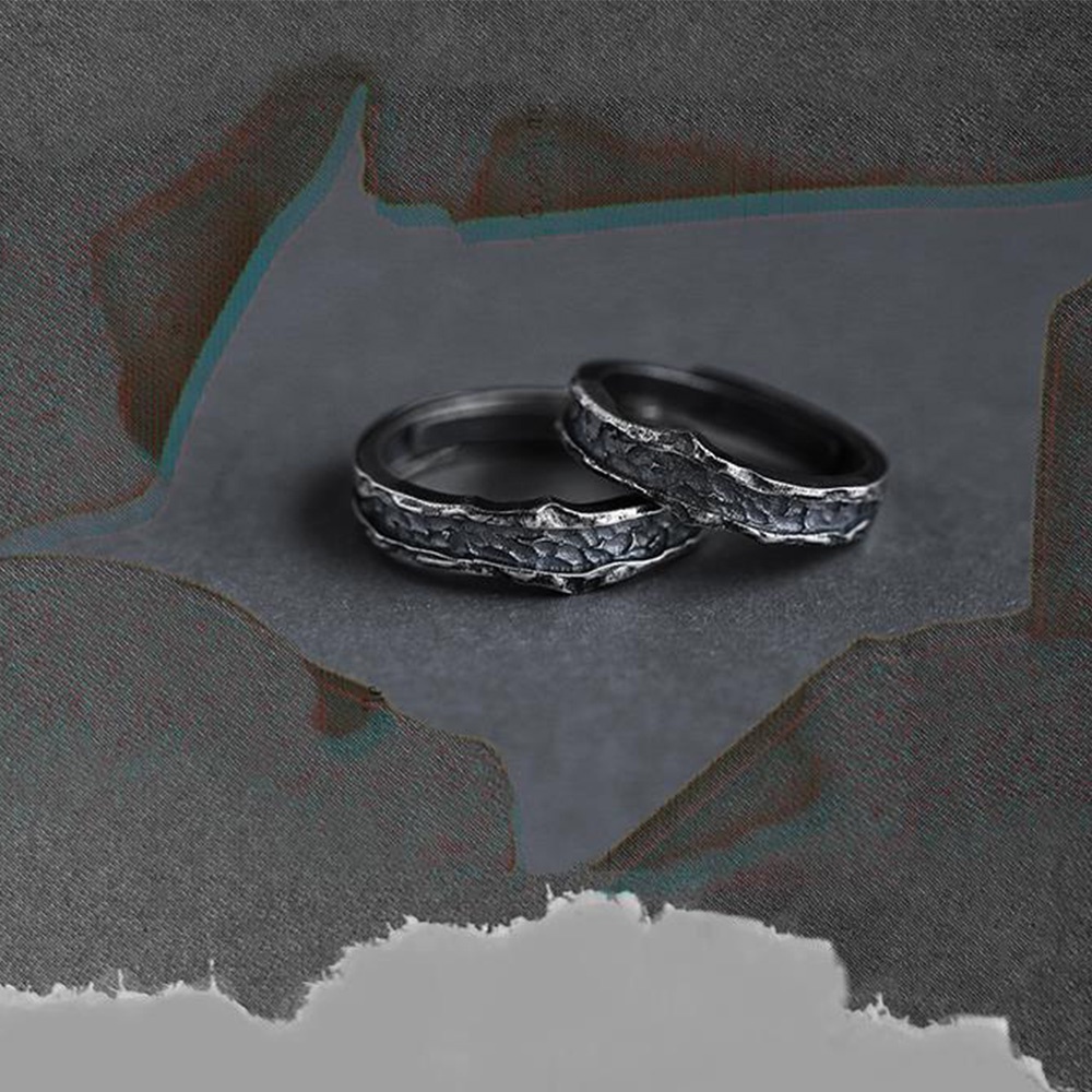 1pc Cincin Model Terbuka Desain Abyss Gaya Vintage Untuk Pria Dan Wanita