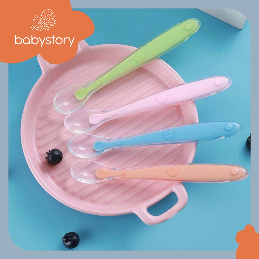 Silicone Spoon sendok silicone sendok bayi baby spoon sendok bayi baby spoon