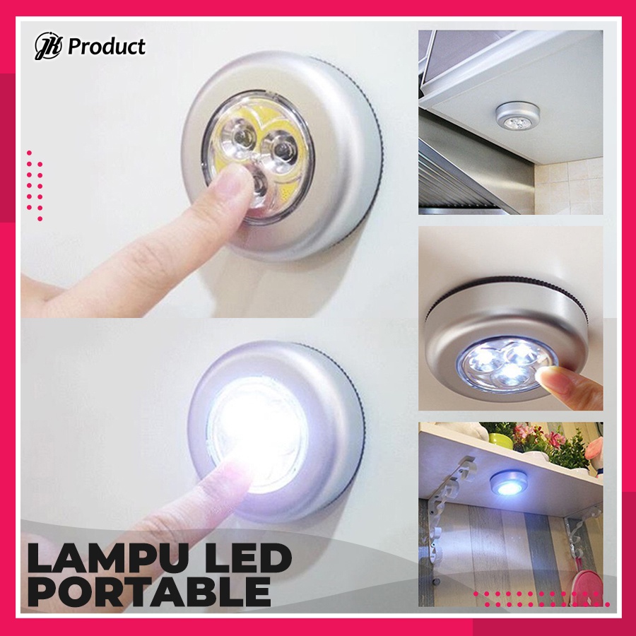 Lampu Tempel Mini Darurat LED Indoor Portable Baterai