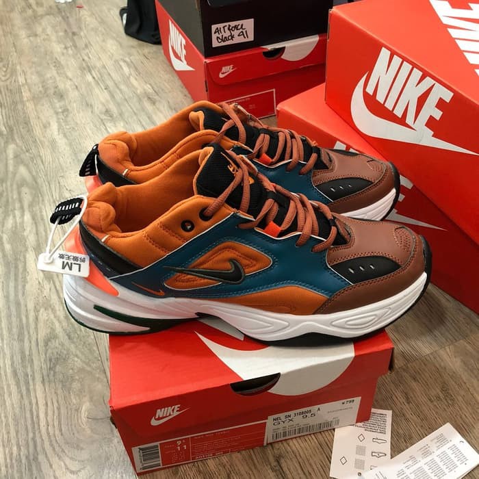 Sepatu Nike M2K Tekno Orange Blue 