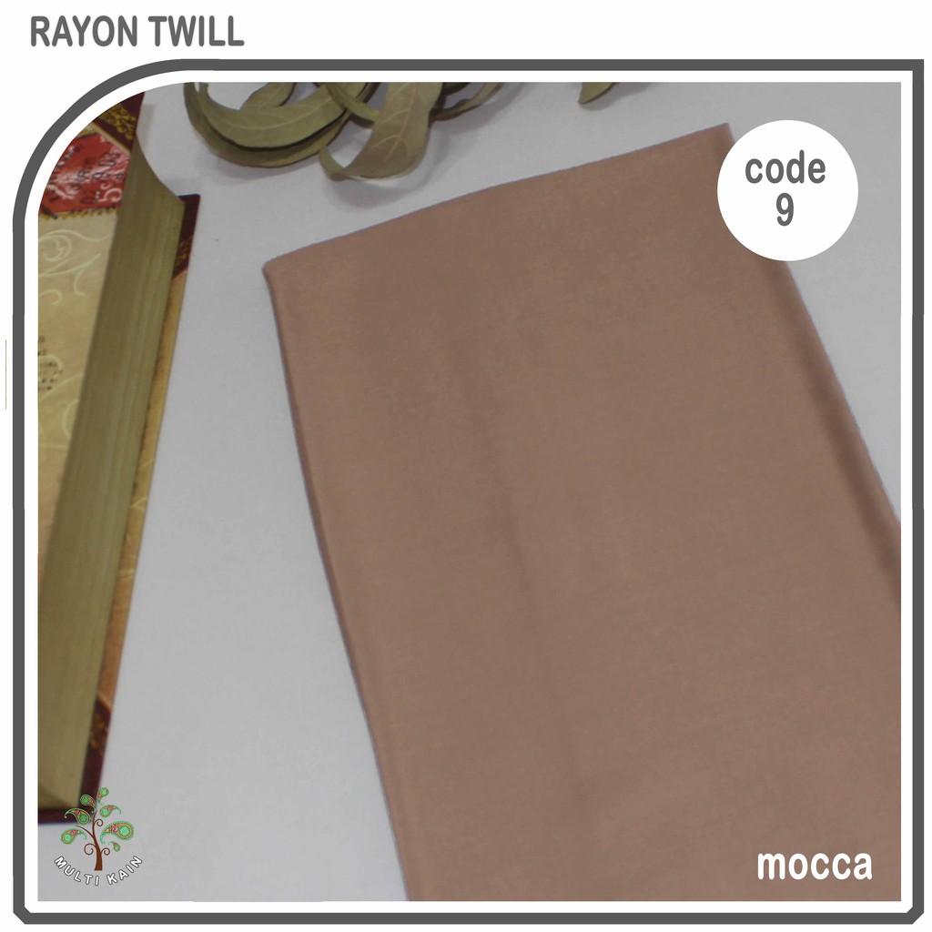 Multi kain rayon twill viscose sakura polos premium quality soft lembut tebal harga eceran-9 mocca