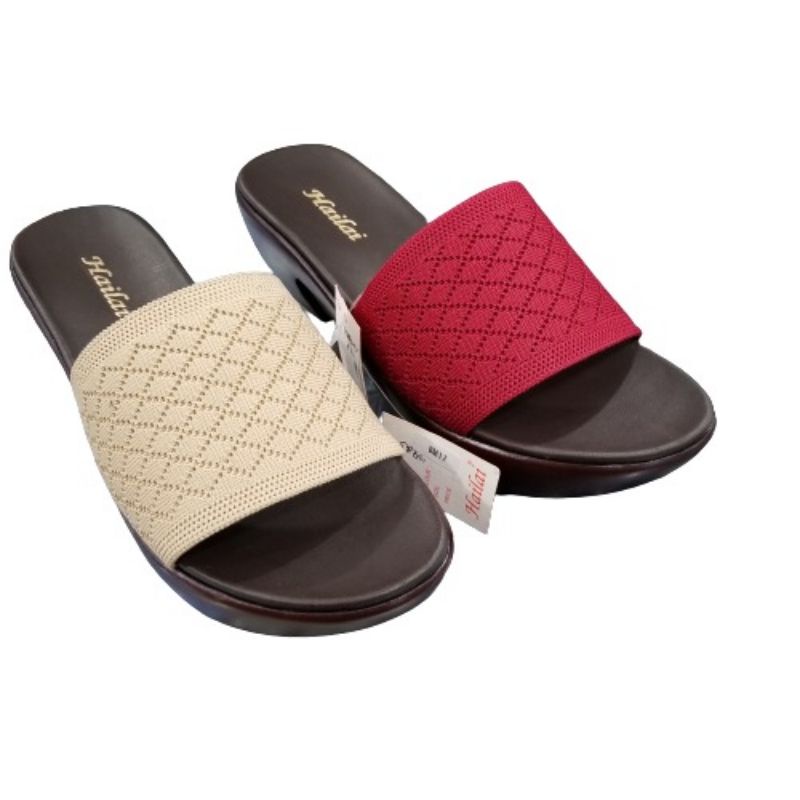 sandal cewek hailai bahan rajut uk 36sd40