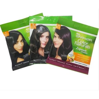  Garnier  color cat  rambut  sachet model shampoo Shopee 