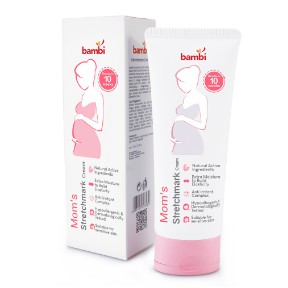 Bambi Sctrechmark Cream Krim Penghilang Garis Halus Pada Perut Karena Kehamilan 100 ml