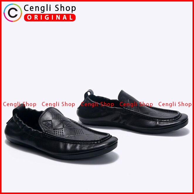 EM83 SEPATU KULIT EVERBEST PRIA CASUAL SEMI FORMAL ORIGINAL ASLI HITAM