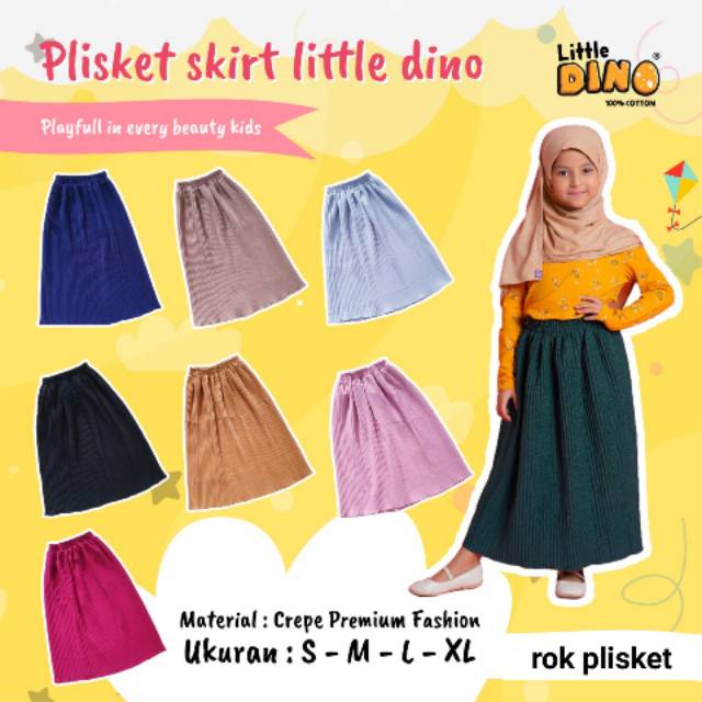 Rok plisket anak usia 5-10 tahun