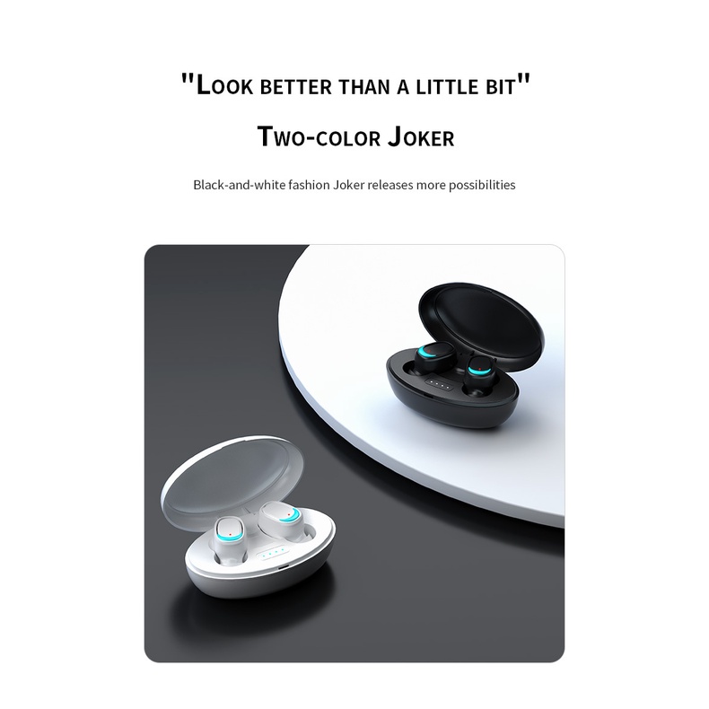 (BISA COD) 2022 TWS Gaming Murah No Delay Bluetooth 5.0 Simple Oval Model Wireless Earphone Handset With Mic