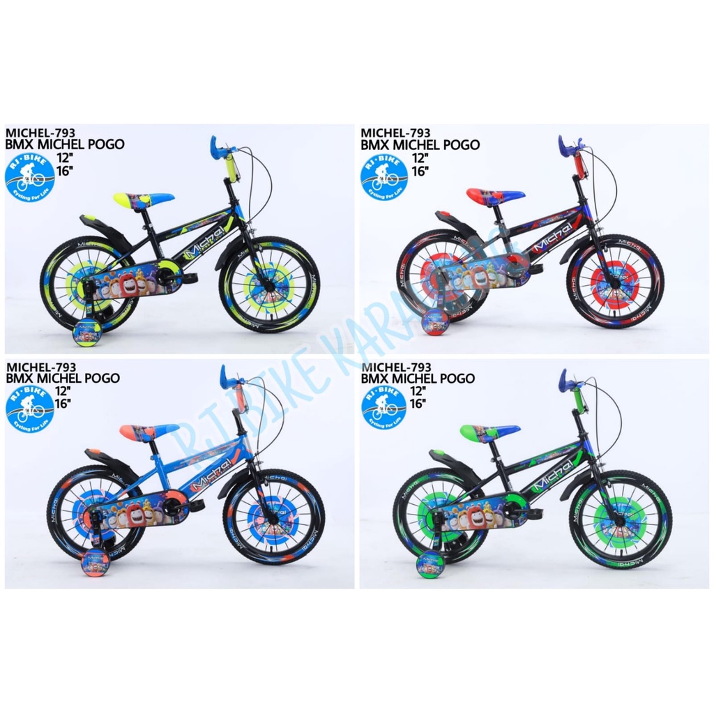 SEPEDA ANAK LAKI LAKI BMX MICHEL 793 POGO 12 16 DAN 18 INCH