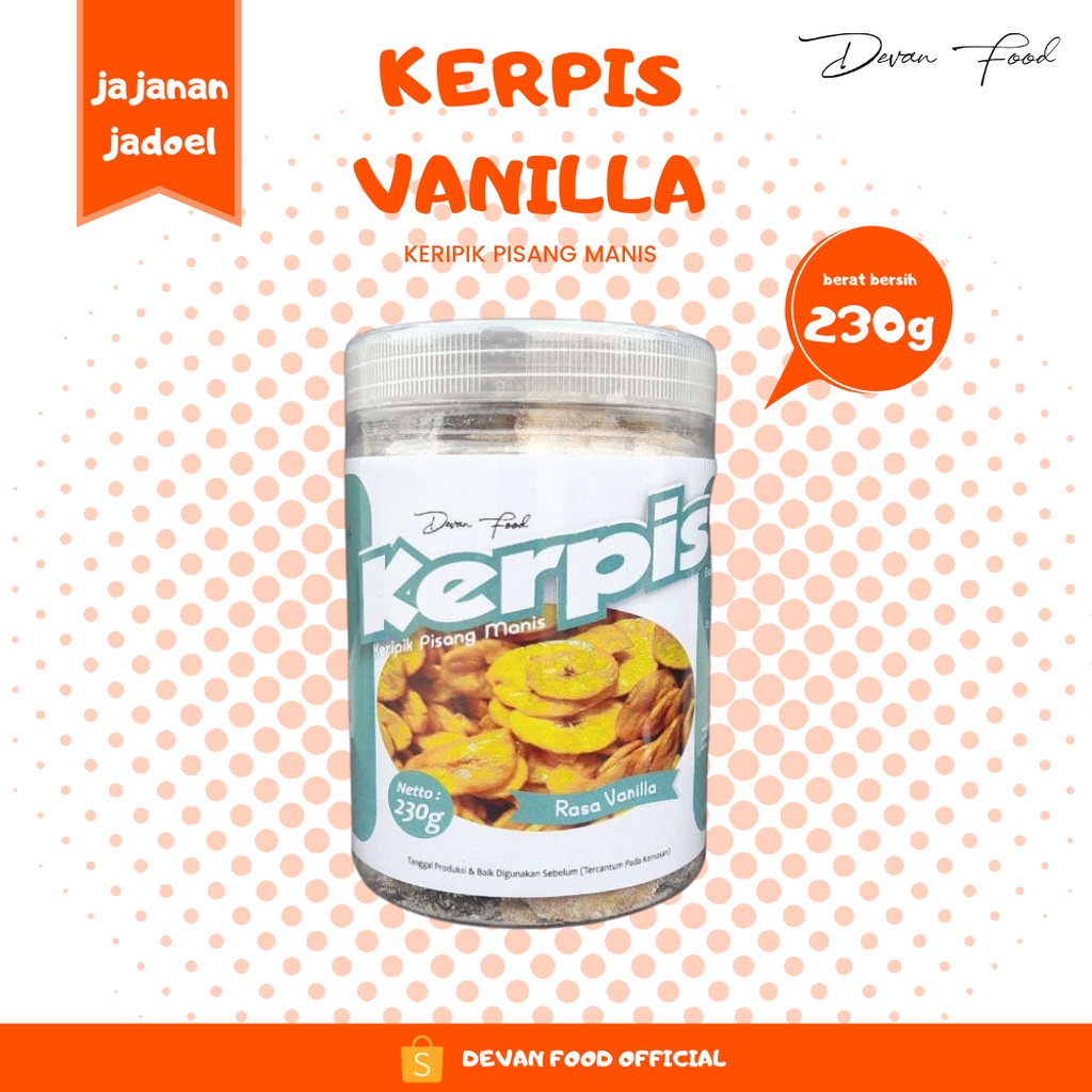 

KERPIS VANILLA 230g [keripik pisang manis]