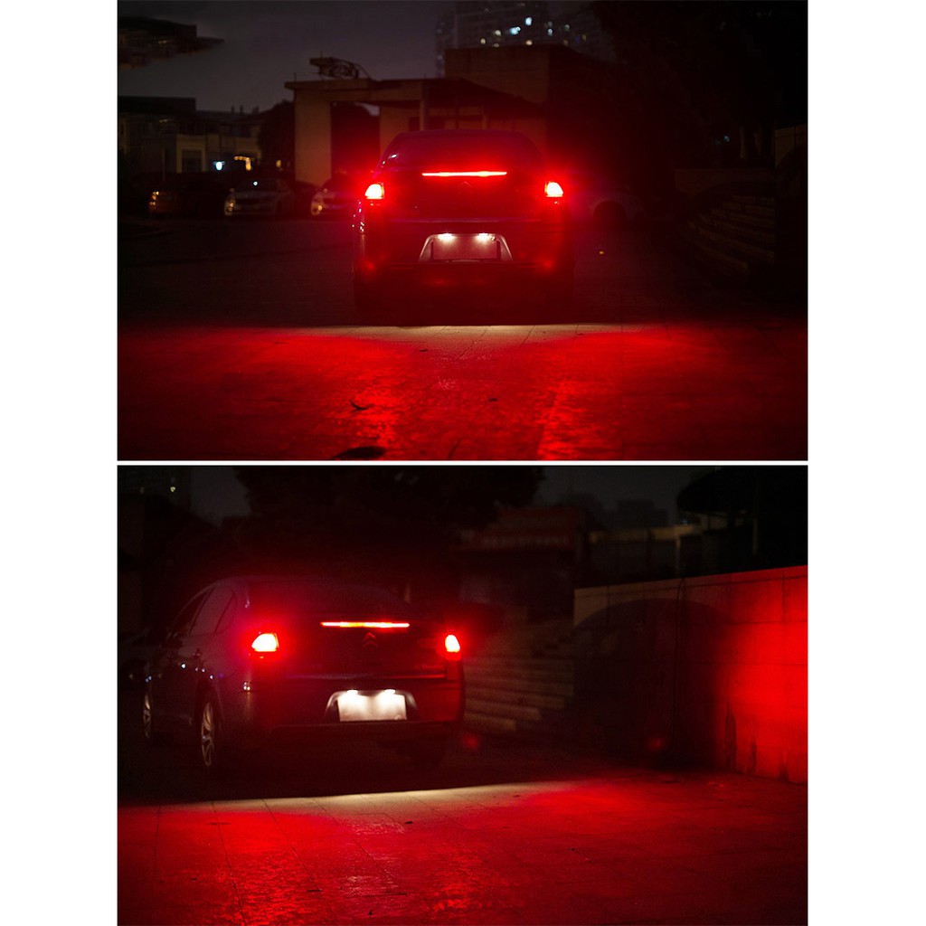 1156 T15 T20 Lampu Bohlam Led Warna Merah Untuk Rem / Mundur Mobil / Motor