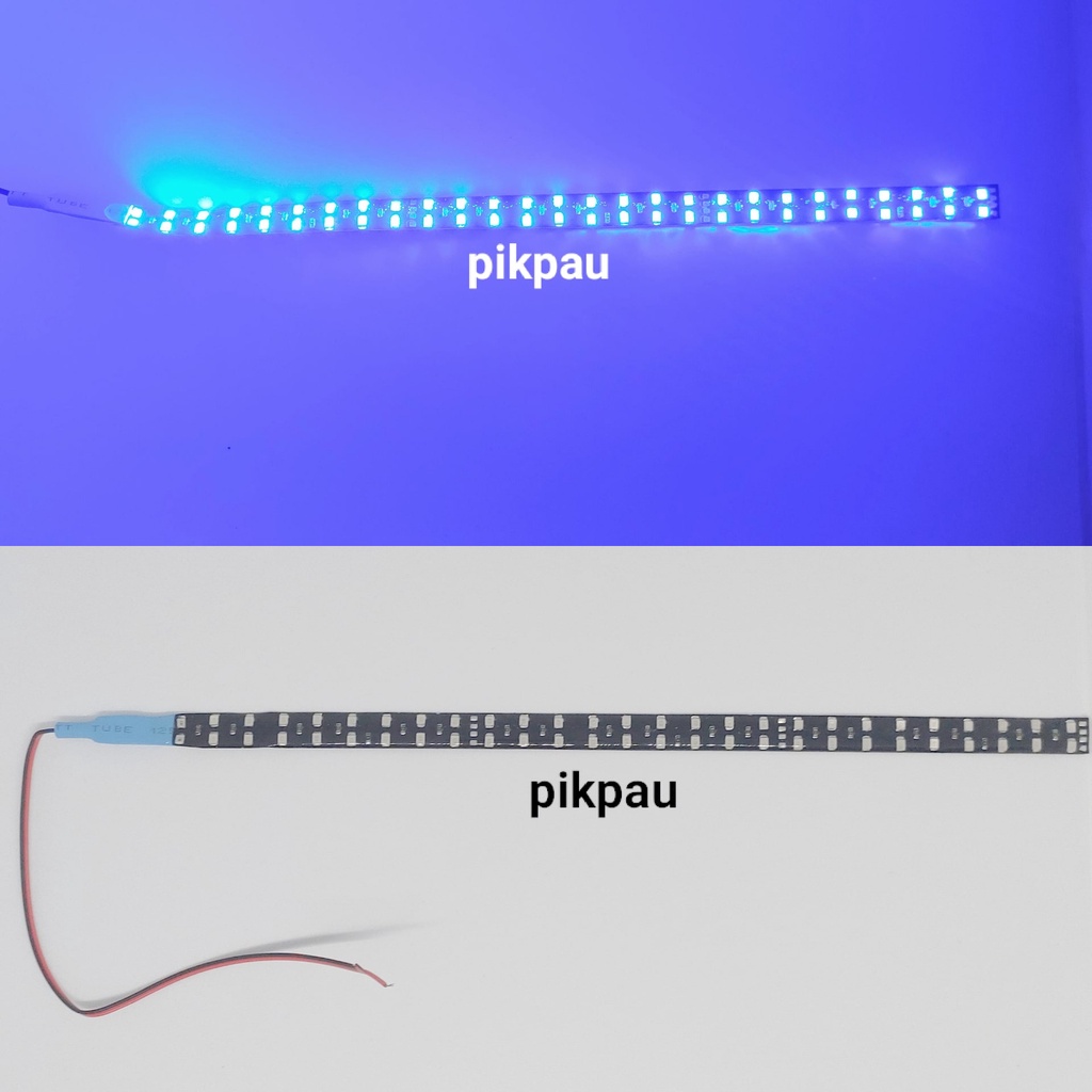Lampu LED Strip 30cm Running Fleksibel 54 LED Waterproof Untuk Motor dan Mobil 12-24 Volt