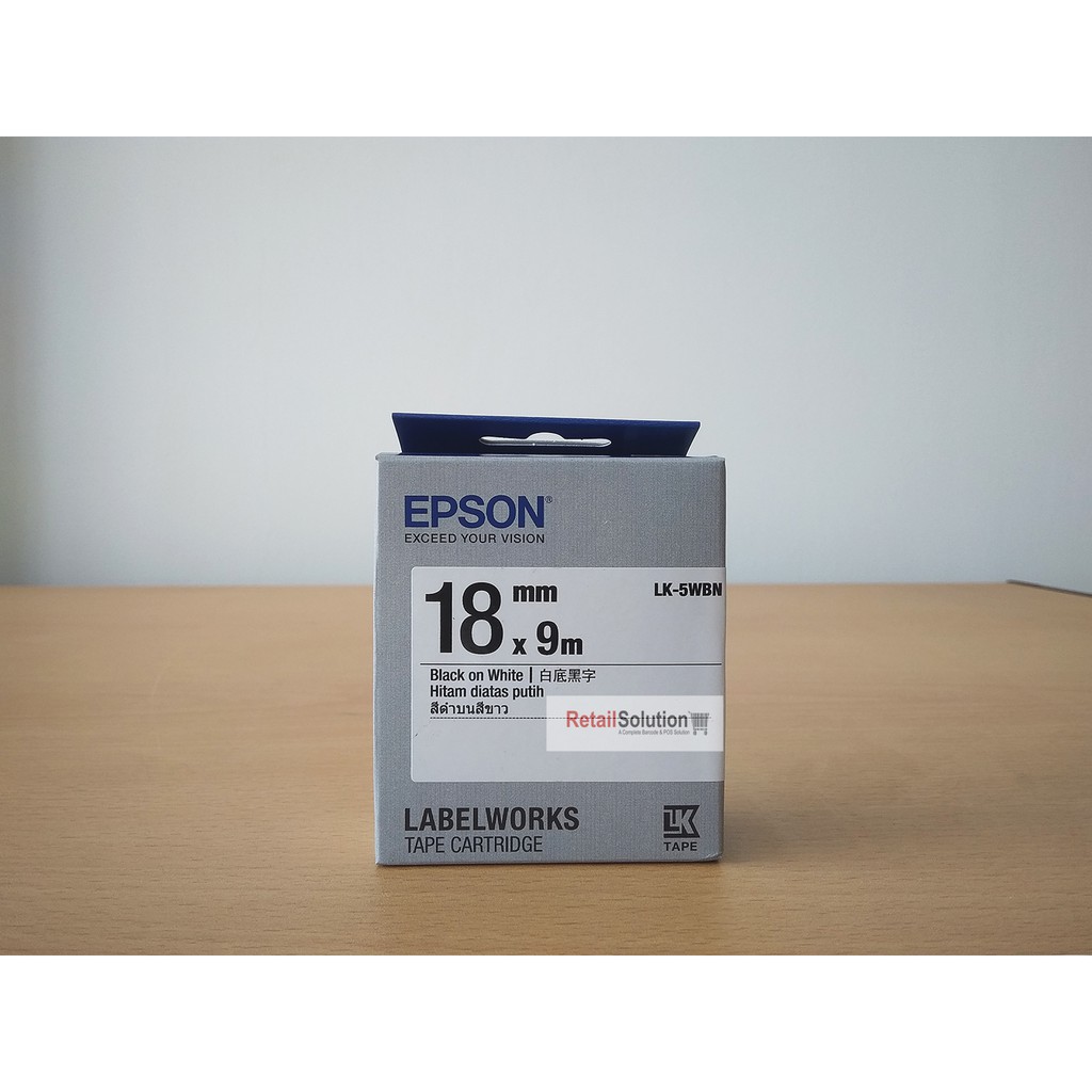 EPSON Labelworks Tape LK-5WBN - 18mm Black on White Original