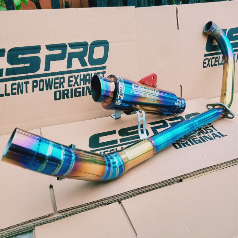 CS PRO RACING ORIGINAL BLUEMOON KNALPOT VIXION SATRIA FU JUPITER MX 135 CBR150R CB150R SONIC150 KOU
