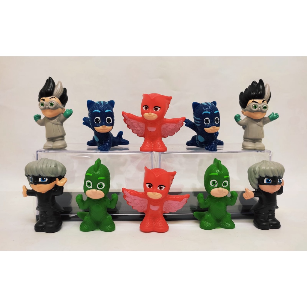 Pajangan Mainan Figure Topper Kue PJ Masks set isi 10 PCS