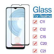 TEMPERED GLASS FULL LEM 9D ALL TYPE REALME NON PACKING