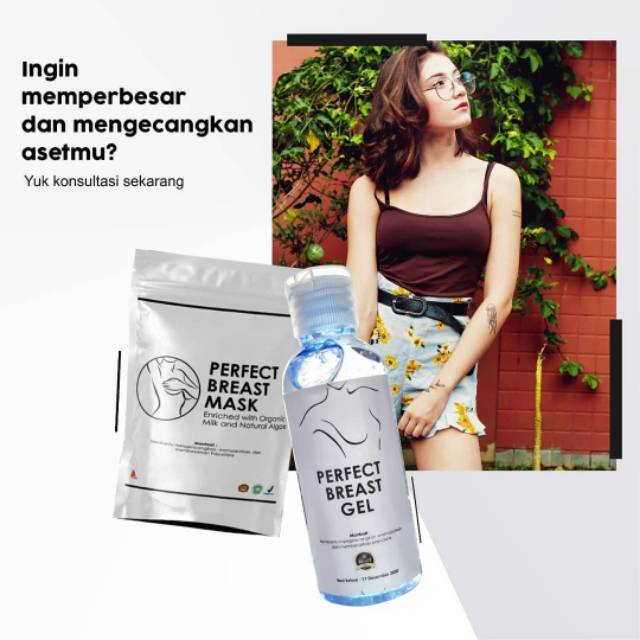 PERFECT BREAST MASK ISI 50 + SERUM MASKER PEMBESAR TERBAIK 100% ORI