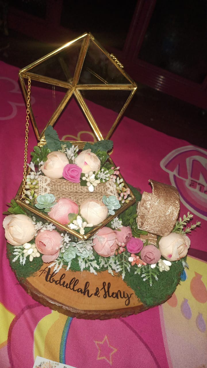 Ready Stock - Lpt 24 - Ringbearer Terarium Wedding Ringbox / Hantaran Ring Box Lamaran Seserahan