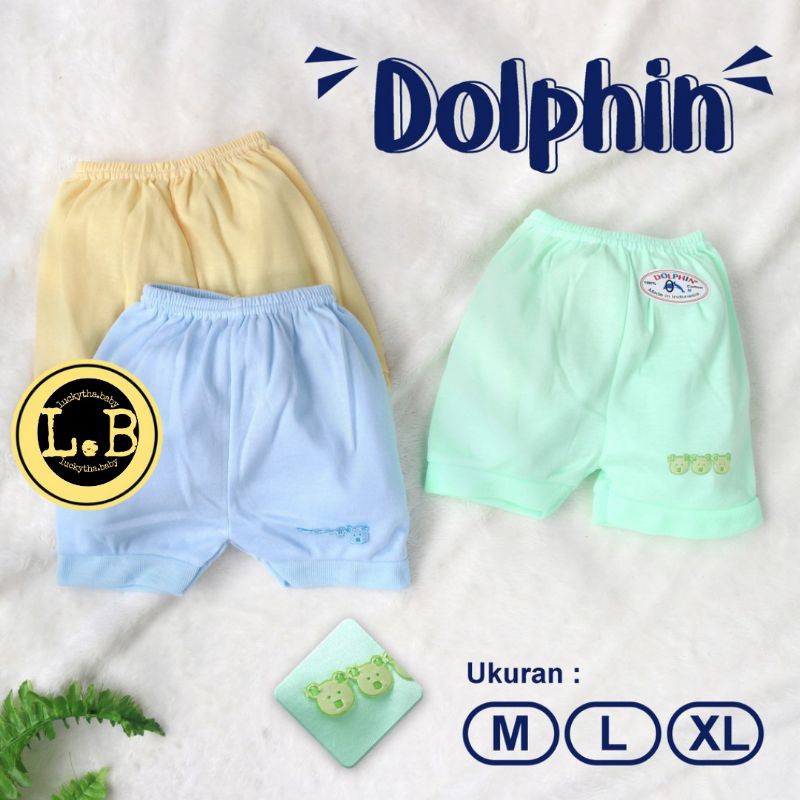 6pcs Celana pendek bayi merk dolphin / Celana pendek bayi polos / celana bayi polos